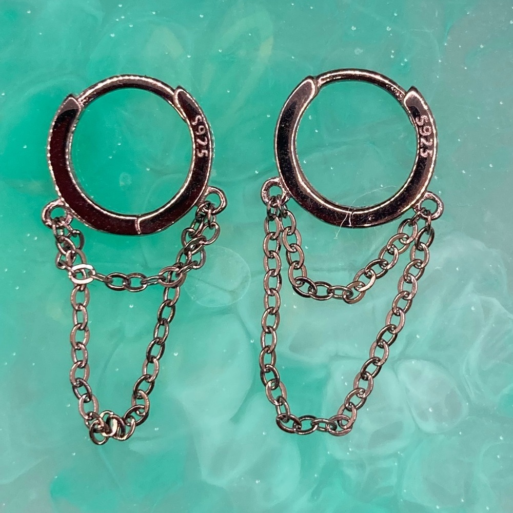 Punk Goth Chain Earrings